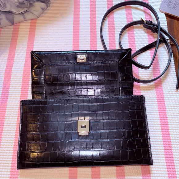 Elegant Black Crocodile-Embossed Women's Bag - Picture 12 of 12